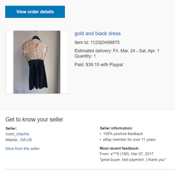 CLOSET CLOSING 7/31 Gold and Black Violet Chachki Dress - Picture 14 of 14